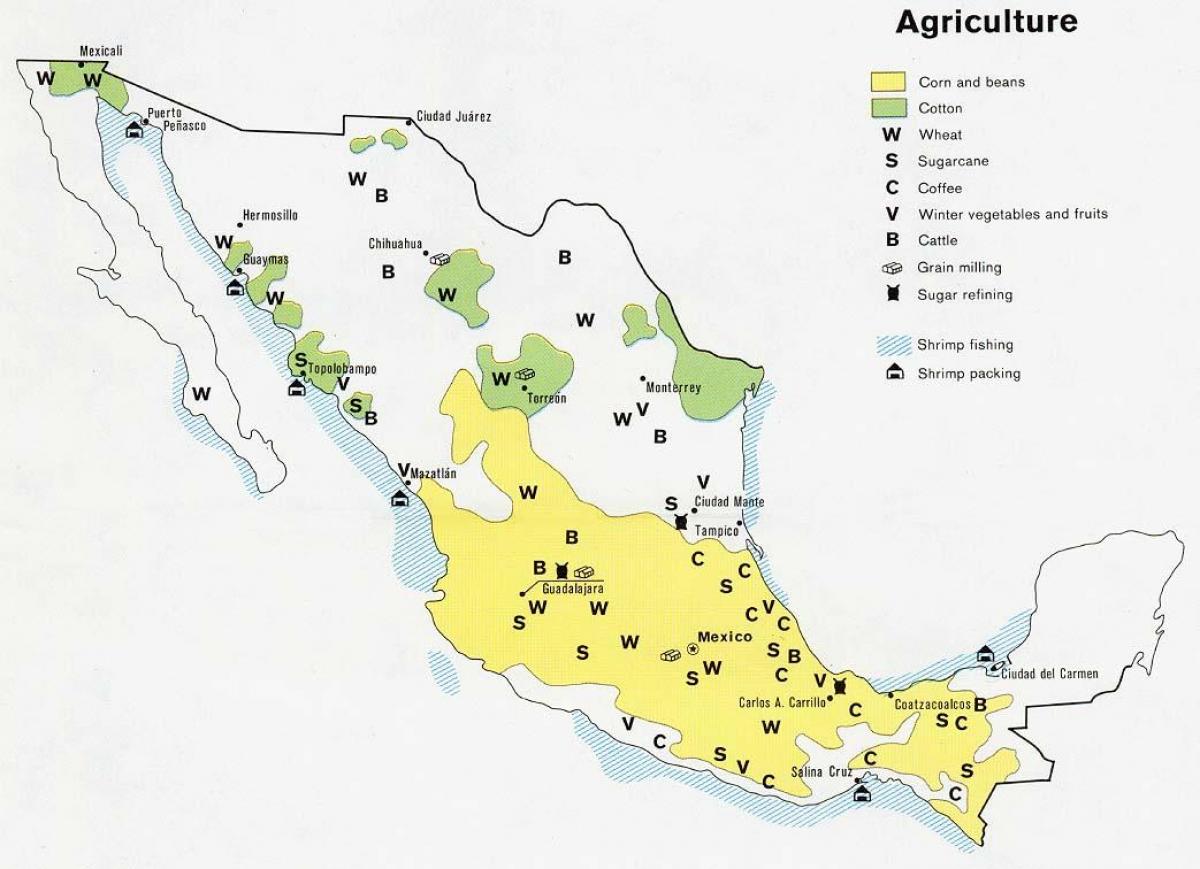 map of Mexico agriculture