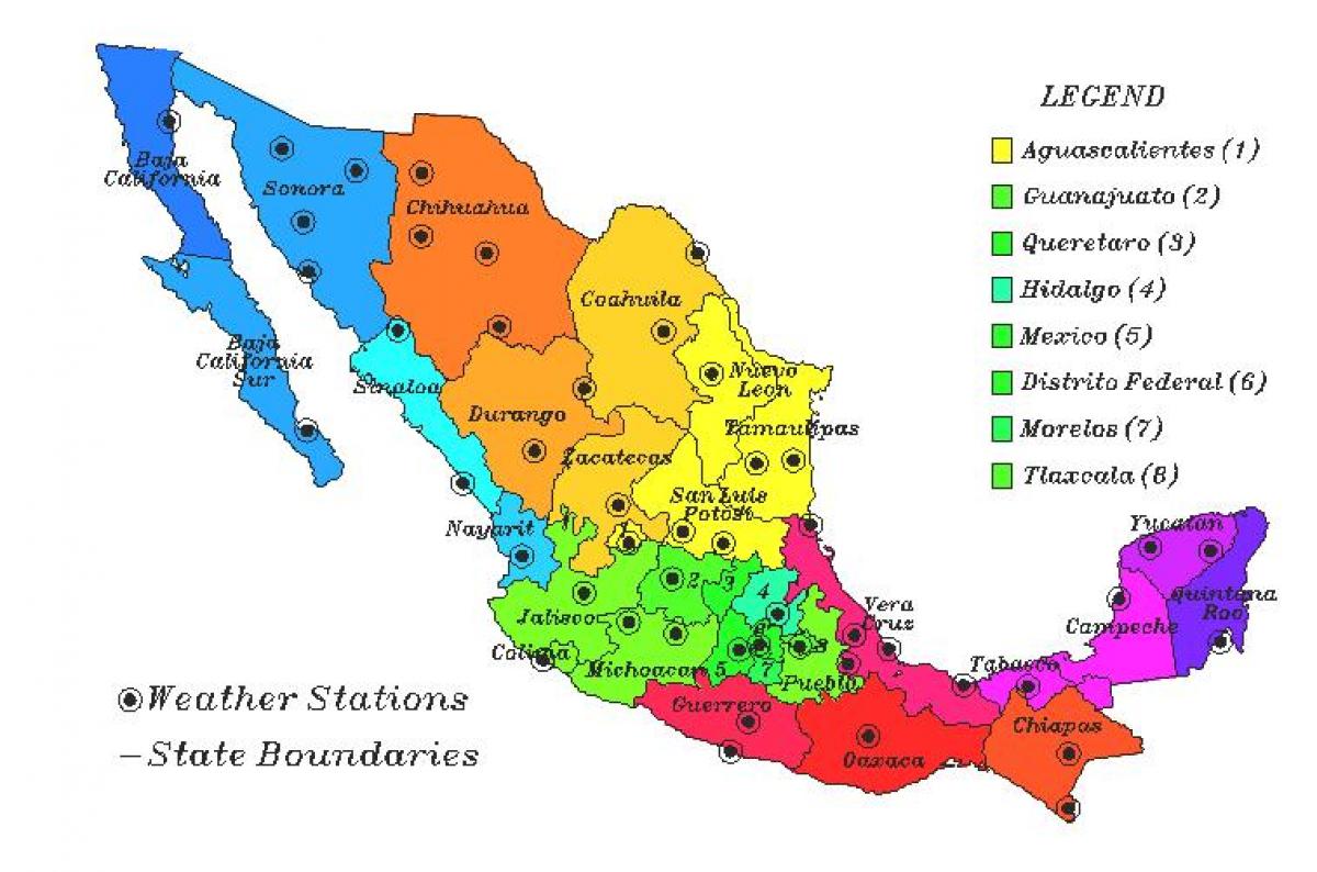 weather map of Mexico