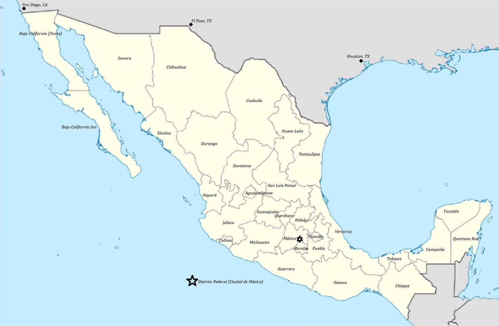 mexico-states-map-states-of-mexico-map-central-america-americas