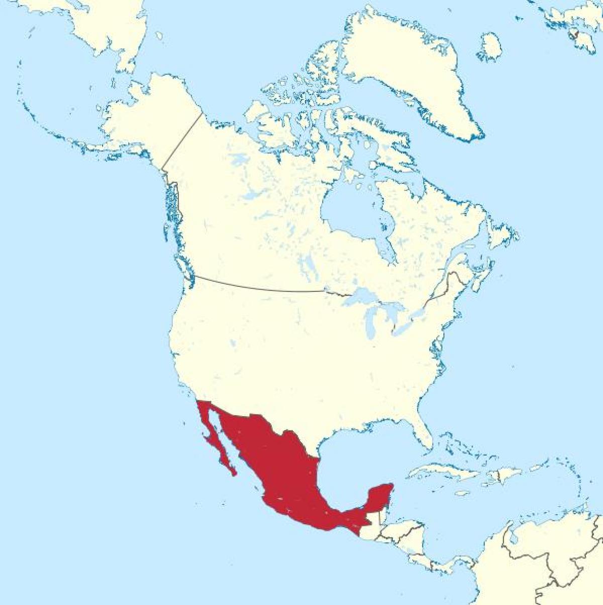 Mexico and america map