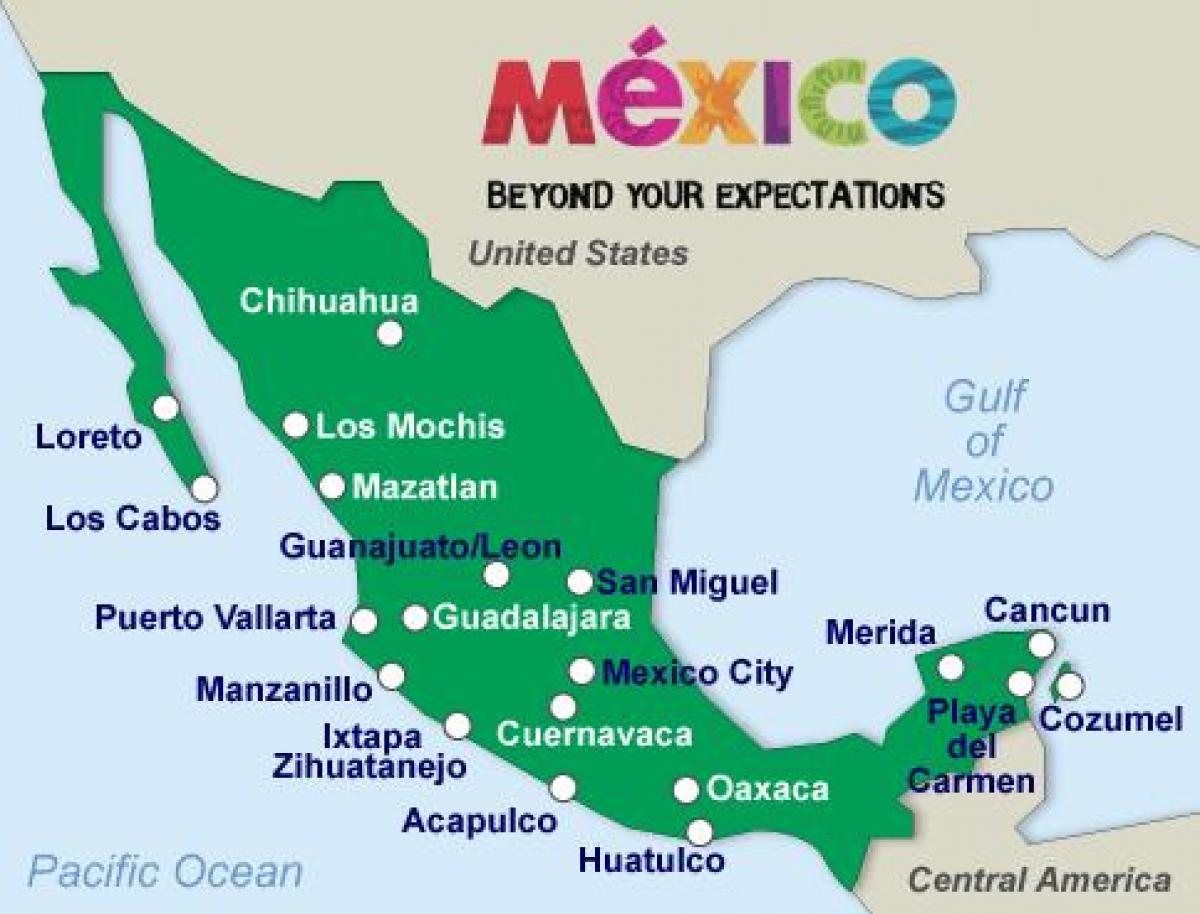 Mexico Beaches Map