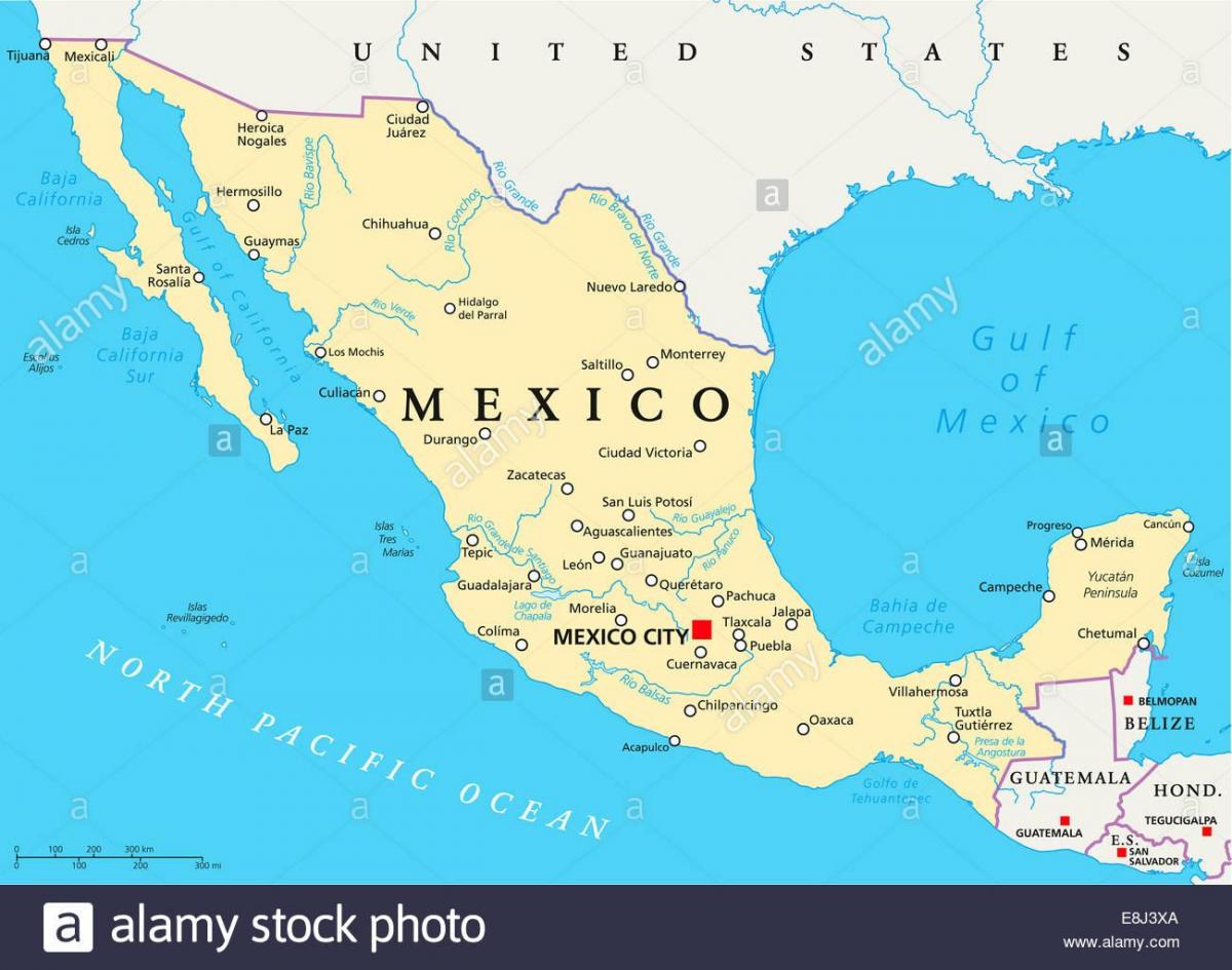 Mexico map cities