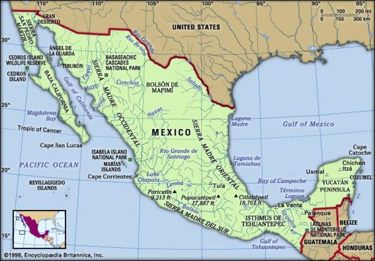Mexico map for kids