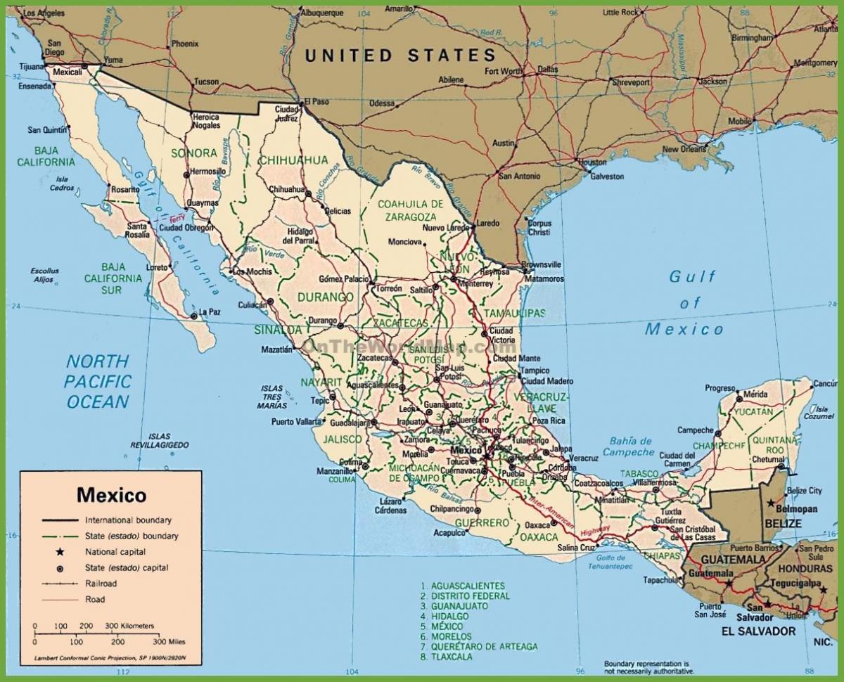 Mexico in map