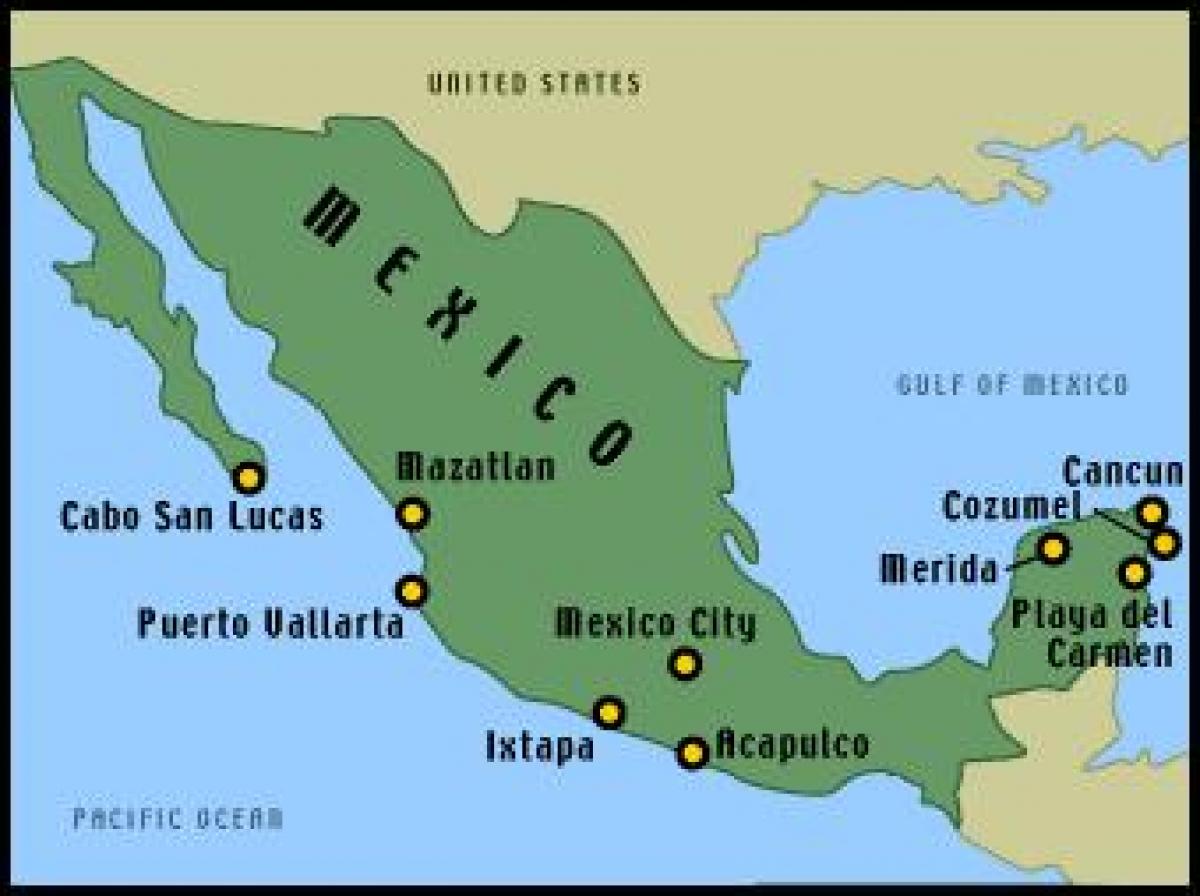 Mexican Resorts Map 