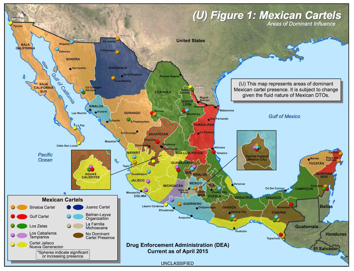 mexican cartel map
