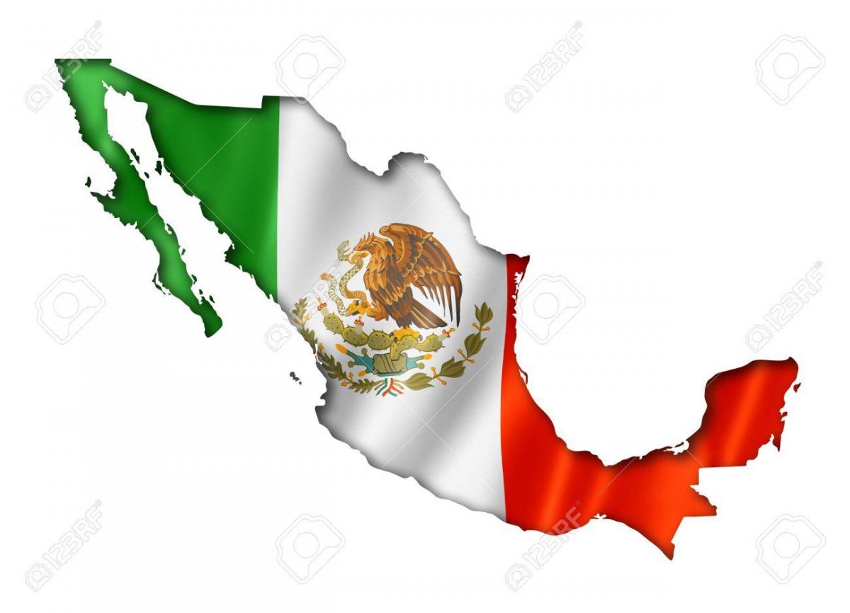 map of Mexico flag