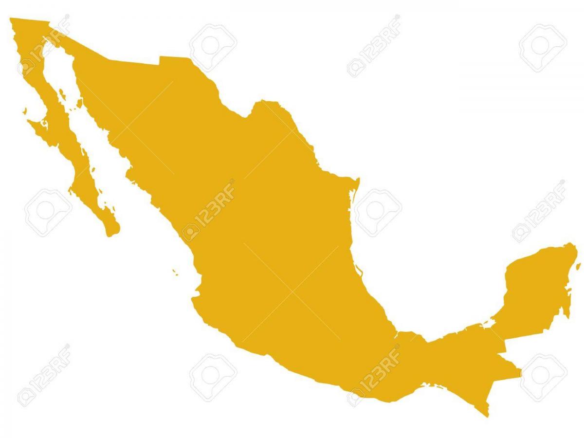 map of Mexico silhouette