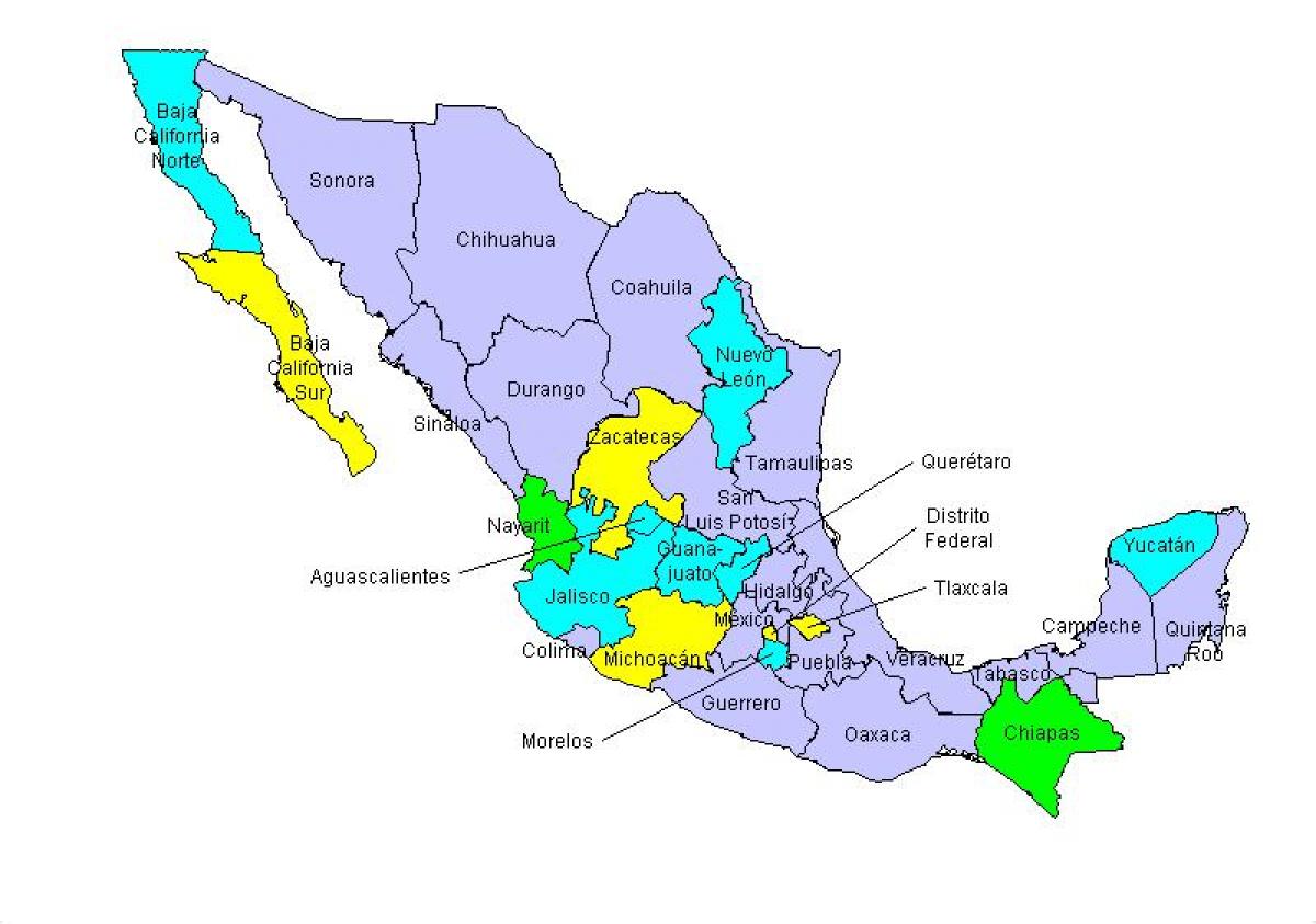 map of Mexicos states