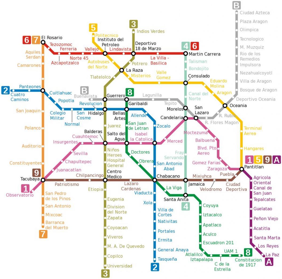 metro map Mexico