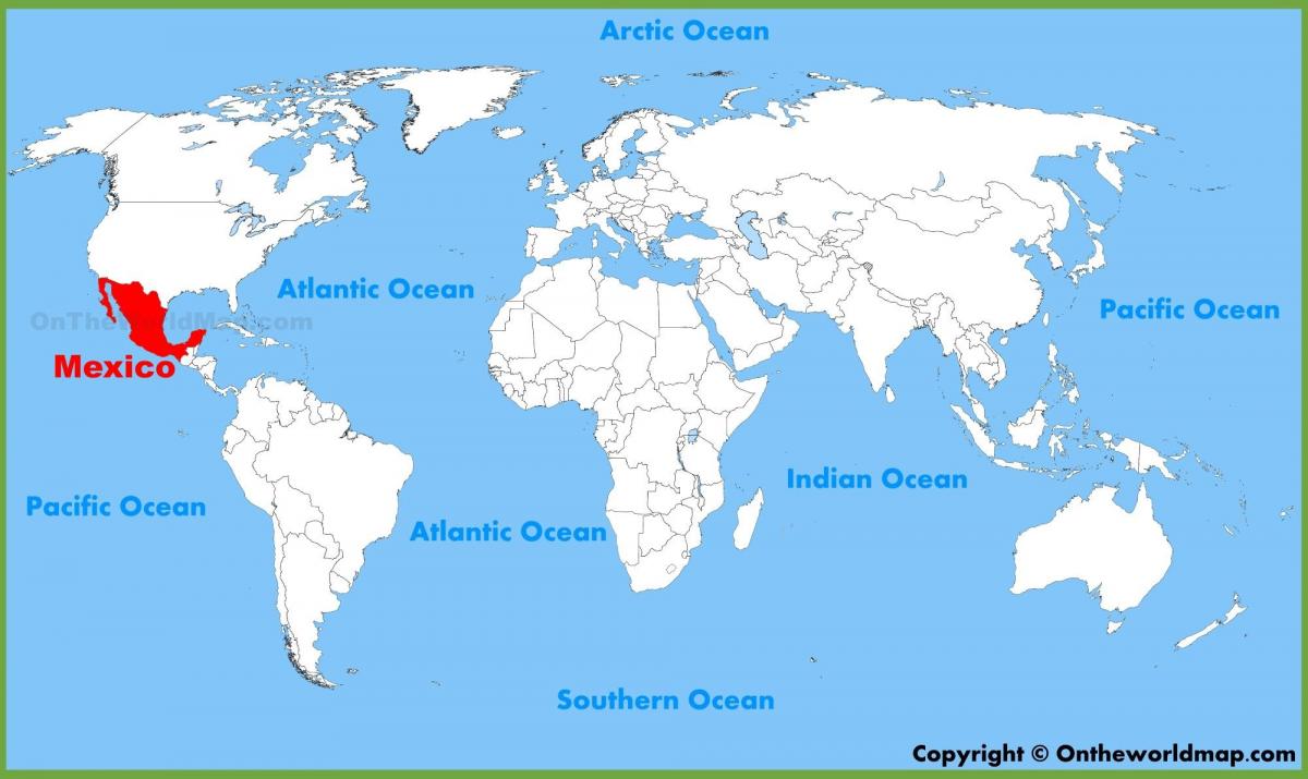 map of the world Mexico