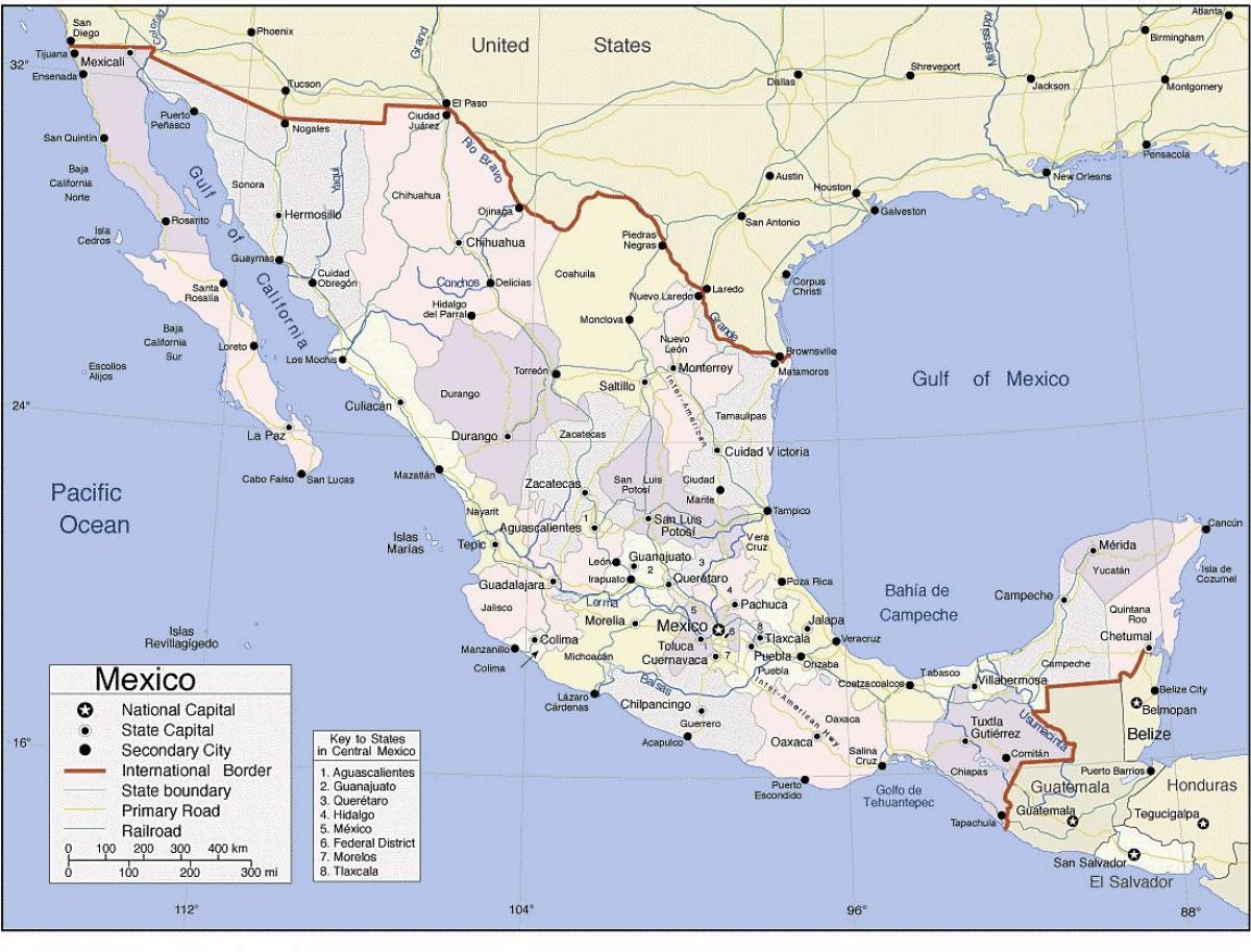 Mexico Pacific Coast Resorts Map 