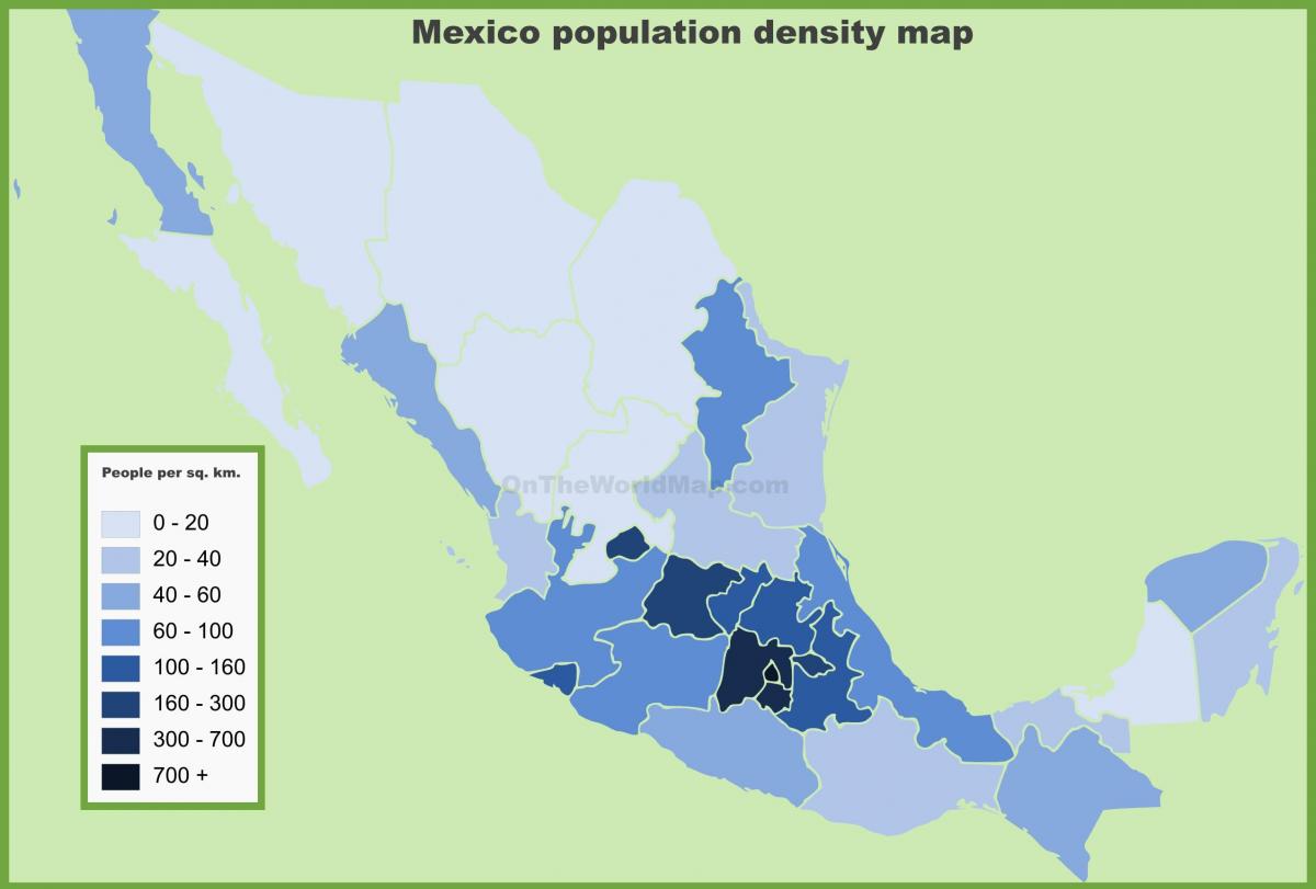 population density map Mexico