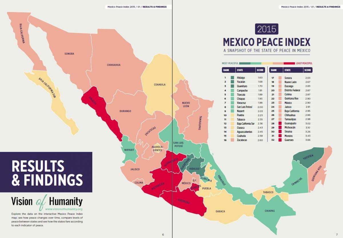 violence in Mexico map