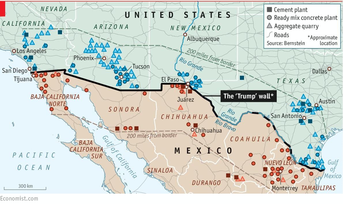 map of Mexico wall