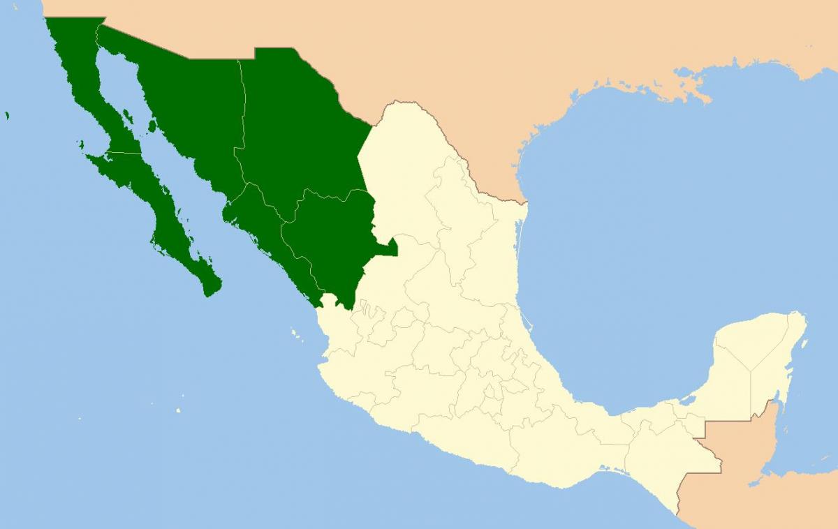 map of northwest Mexico