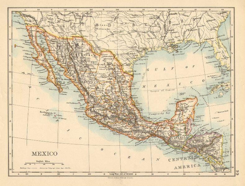 old map Mexico