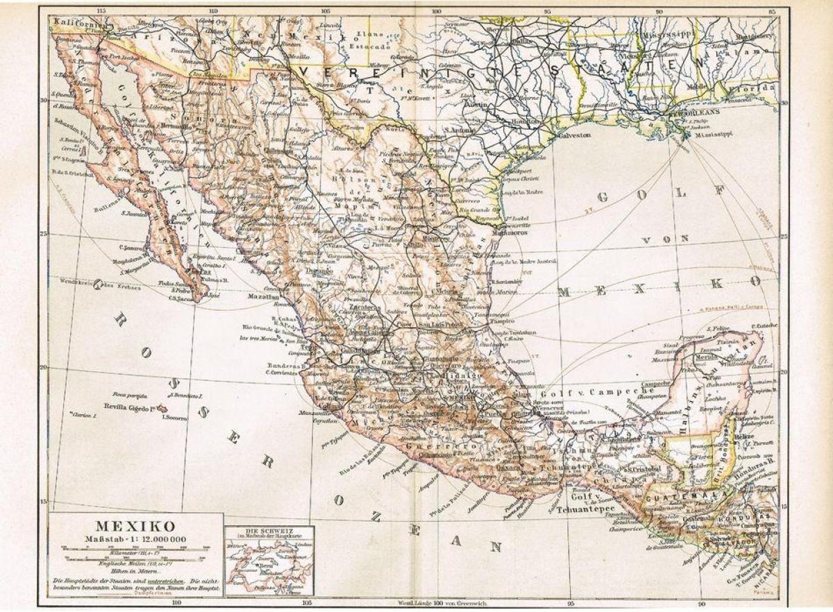 Mexico old map