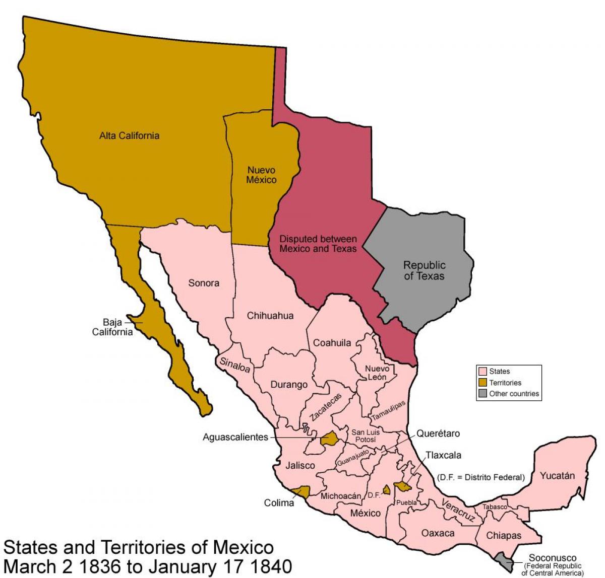 original mexican map