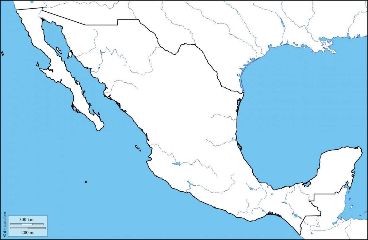 map outline of Mexico