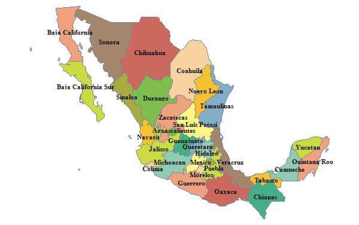 map of Mexico provinces