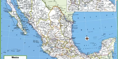 Map of Mexico large
