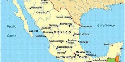 Mexico coastal cities map