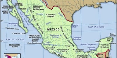 Mexico map for kids