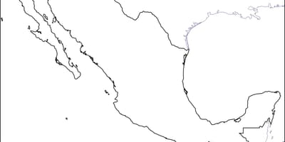 Outline map of Mexico