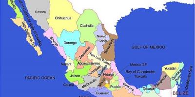 Mexico map of states