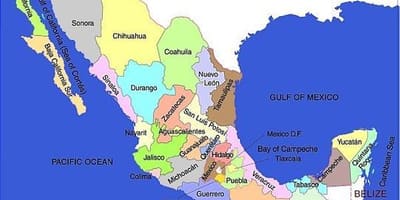 Southern Mexico map