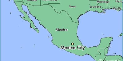 Show a map of Mexico