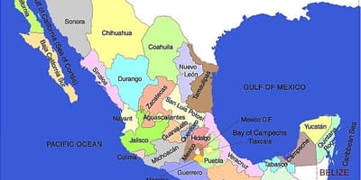 States Mexico map