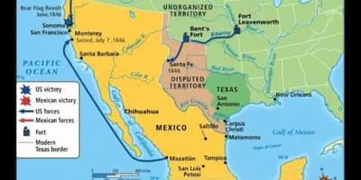 The mexican war map