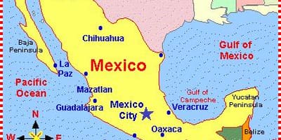 Mexico map of