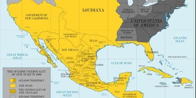 Map of Mexico 1800