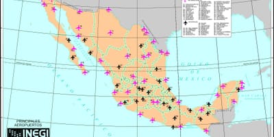 Map Mexico airports
