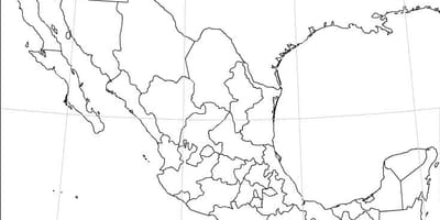Mexico map blank