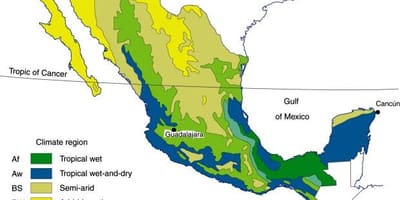 Climate map Mexico