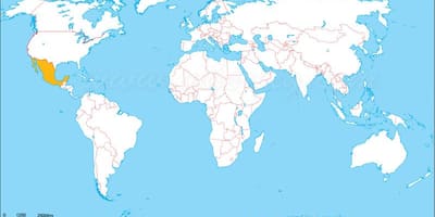 Mexico world map location