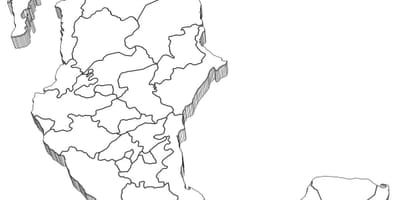 3d map of Mexico