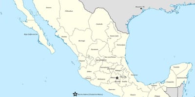 Map of Mexico by state