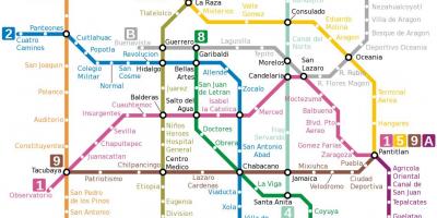 Metro map Mexico