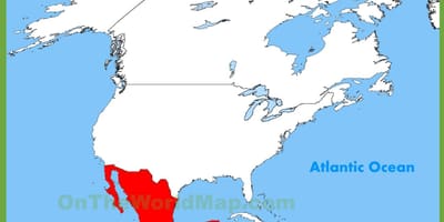 Mexico on the map