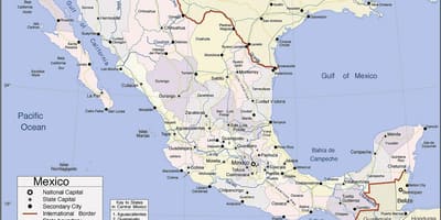 Map of Mexico pacific coast resorts