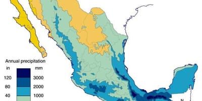 Map of Mexico precipitation