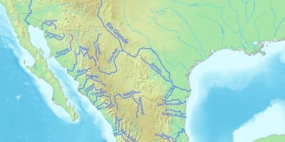 Map of Mexico river