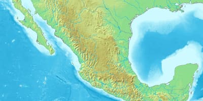 Map of Mexico terrain