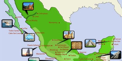 Tourist map Mexico