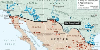 Map of Mexico wall